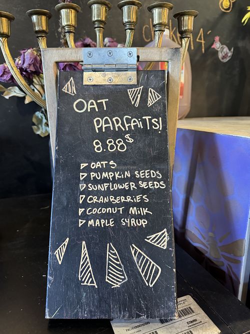 Vegan coconut milk oat parfaits  at A Daily Dose in Crested Butte