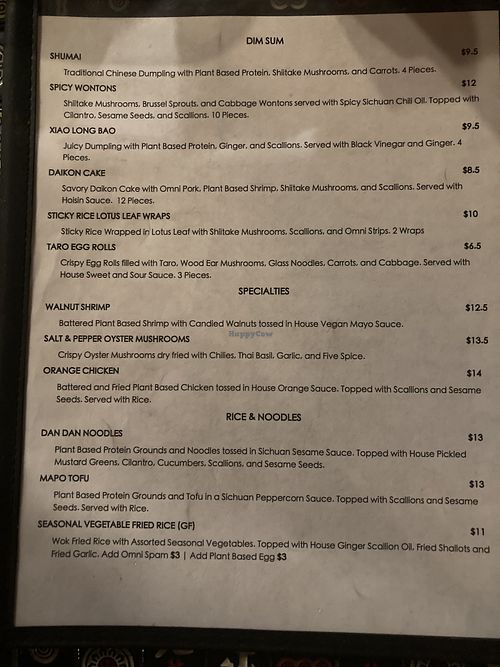 Menu  at Morning Nights in Long Beach