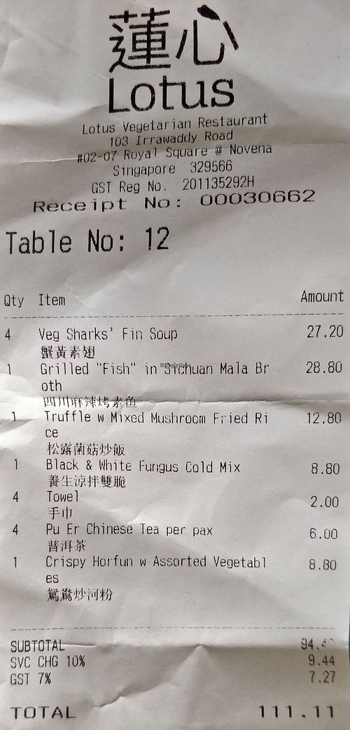 All these items are very nice! at Lotus Vegetarian 莲心 - Novena in Central Singapore