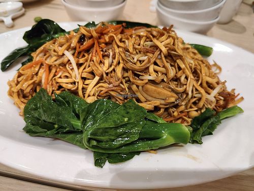 Braised truffle ee-fu noodles at Lotus Vegetarian 莲心 - Novena in Central Singapore
