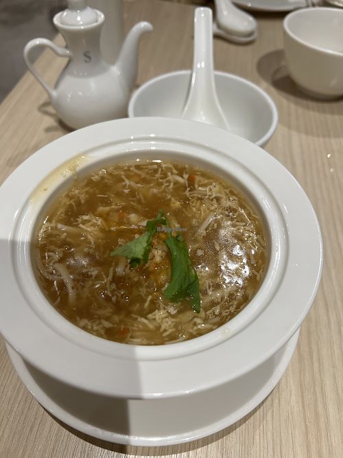 Sharks fin soup  at Lotus Vegetarian 莲心 - Novena in Central Singapore