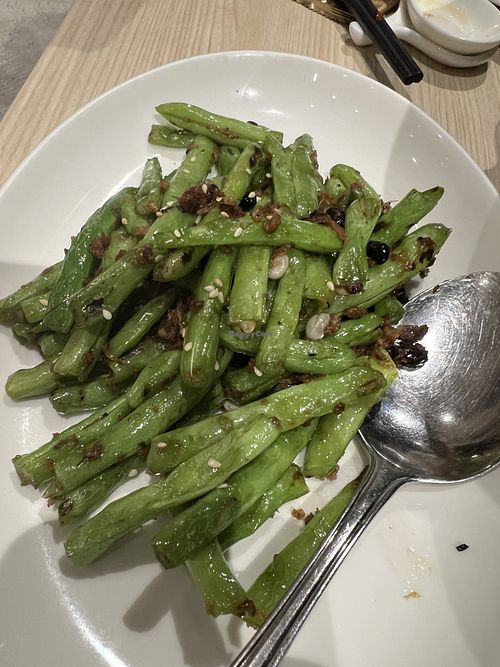 Turnip French beans  at Lotus Vegetarian 莲心 - Novena in Central Singapore