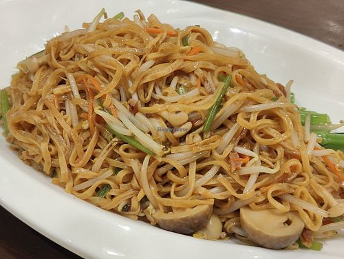braised truffle ee-fu noodles at Lotus Vegetarian 莲心 - Novena in Central Singapore