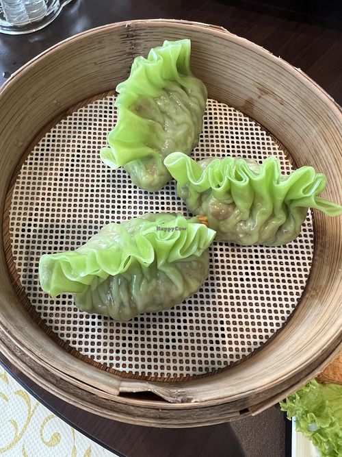 Crystal dumplings  at Lotus Vegetarian 莲心 - Novena in Central Singapore