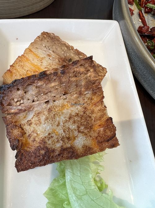 Yam cake  at Lotus Vegetarian 莲心 - Novena in Central Singapore