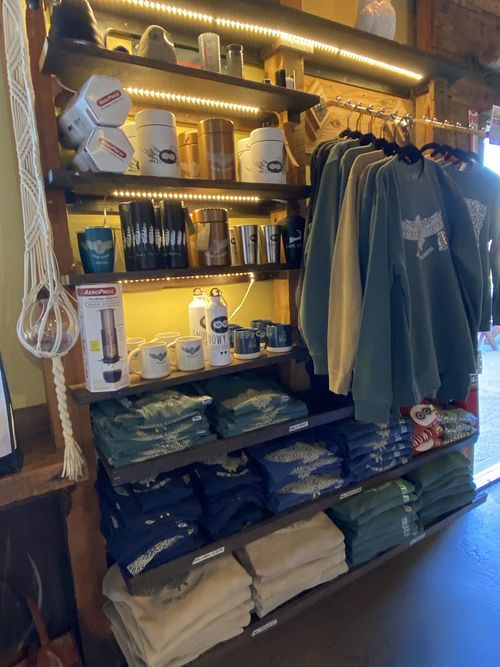 Gear  at Snowy Owl Coffee Roasters in Brewster