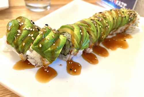 Delicious Caterpillar roll   at Namikaze in Fresno