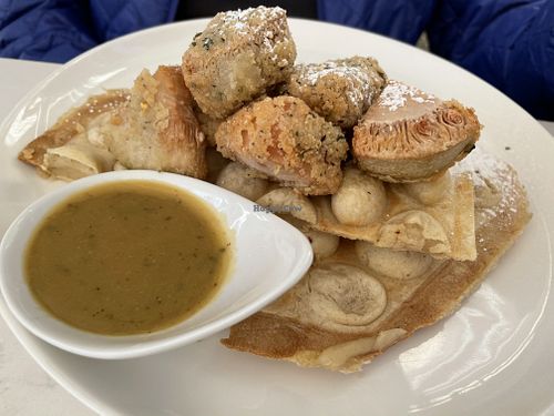 Chikn and waffles at 4th Street Social Club in Santa Rosa