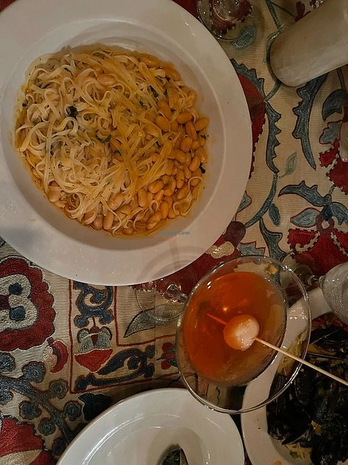 Yummy pasta and mochi drink!! at CAVA - Providence Farm Ln in Charlotte