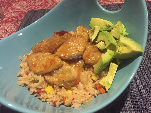Vegetable Fried Rice, Chickenless Mandarin Orange Morsels, avocado  at Trader Joe's - South Lake Ave in Pasadena