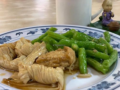 Bean curd skin and french Bean
Photo by Henry Lau aka Mr Purple at Shu Shi Piao Xiang 素食飘香 - Lor Lew Lian in Northeast Singapore