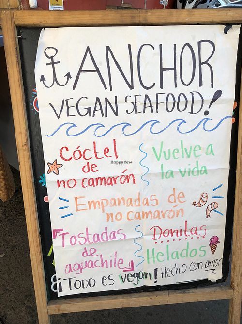 Letrero at Anchor Vegan Seafood - Food Truck in Mexico City