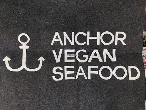 Sign at Anchor Vegan Seafood - Food Truck in Mexico City