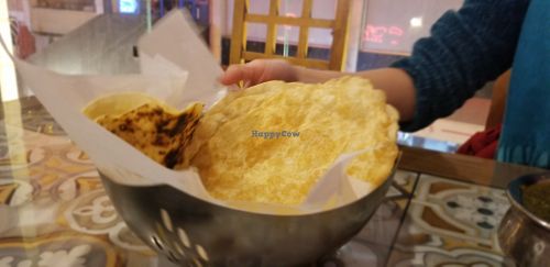 Vegan breads at Punjabi Hut in Amman