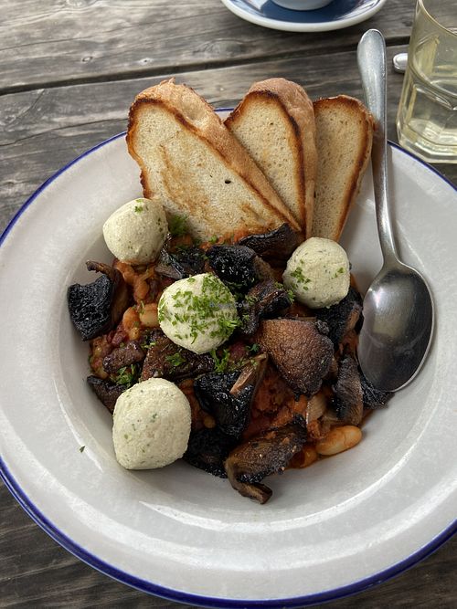 Vegan bean and lentils with cashew cheesee  at Under The Red Verandah in Christchurch