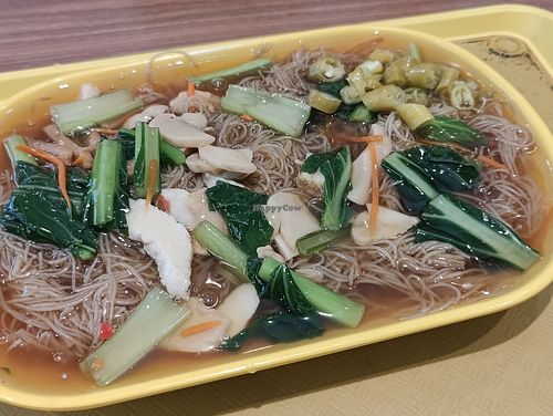 Bee hoon with gravy at Yi En Vegetarian 伊恩素食 in Central Singapore
