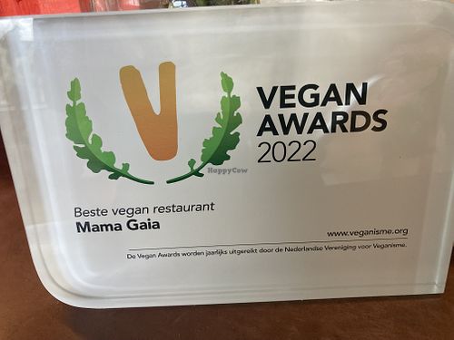 Award!  at Mama Gaia in Haarlem