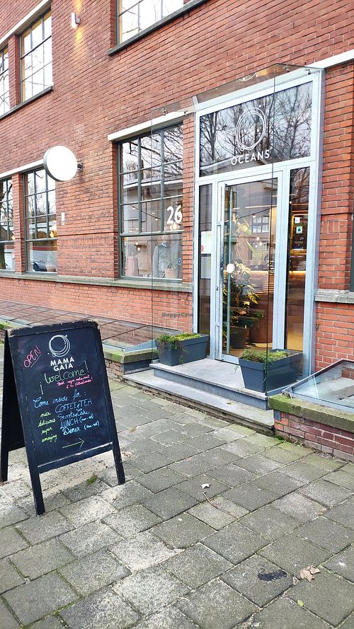 Front entrance at Mama Gaia in Haarlem