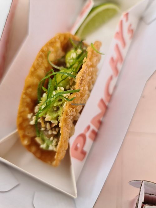 Eggplant taco at Pinchy's in Melbourne