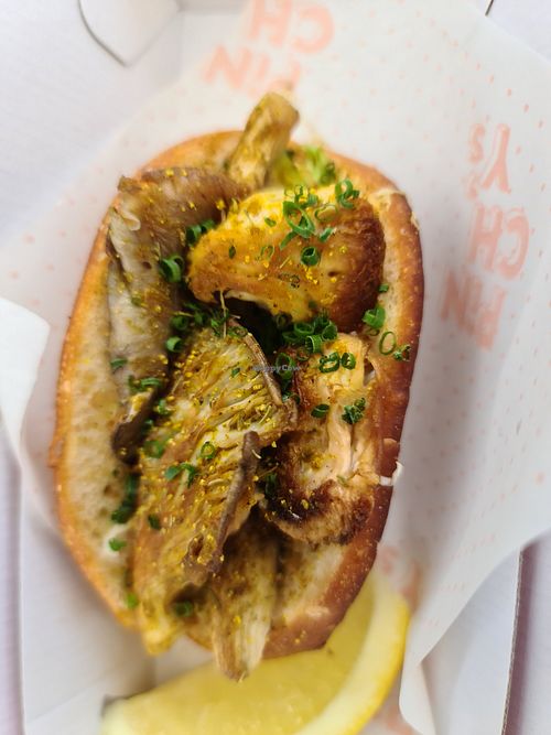 Mini lions mane mushroom at Pinchy's in Melbourne