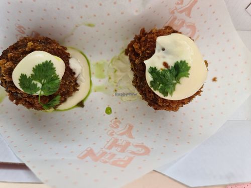 Leek croquette at Pinchy's in Melbourne