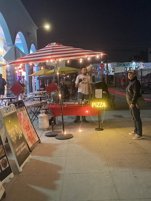 Quick pizza by boardwalk   at Love Amaro Pizzeria in Venice