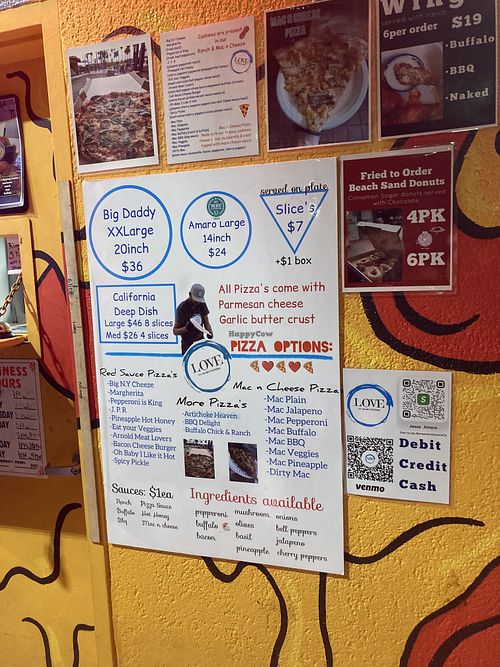 Menu  at Love Amaro Pizzeria in Venice