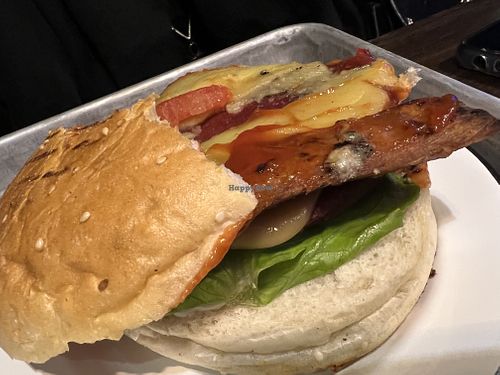 dismantled burger 😅  at Union Diner - Steinenvorstadt in Basel