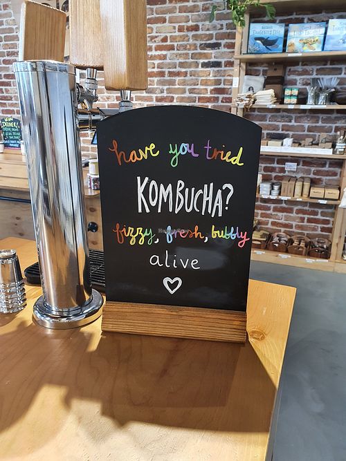 Bring your own bottles for refillable kombucha! As at Feb 2021 at The Source Bulk Foods in Brighton