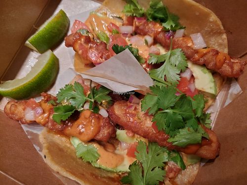 Heart of palm tacos at Oleada Cocina in Los Angeles