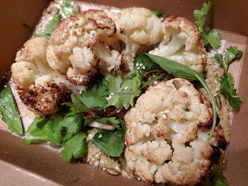 Cauliflower main entree at Oleada Cocina in Los Angeles