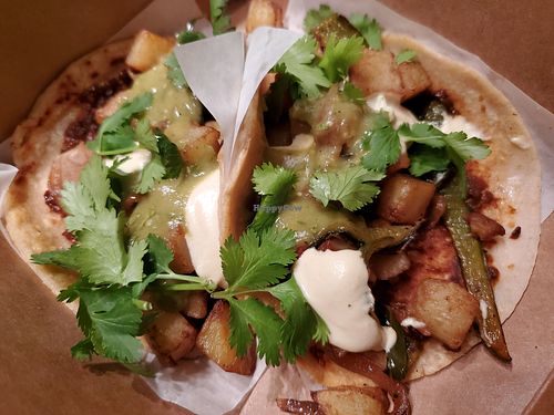 Potato tacos at Oleada Cocina in Los Angeles