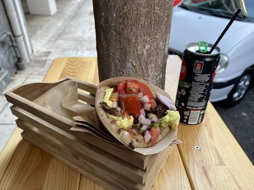 Red wrap at Cookoomela Lab - Kalliga in Athens