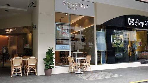 Café is inside SmartFit pilates at Necessary Provisions in Central Singapore
