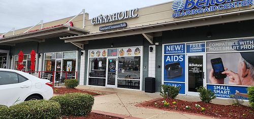 Outside at Cinnaholic in Little Rock