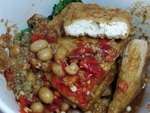 White stinky toufu. Menu Item A3 at Man Kou Xiang Stinky Tofu 满口香素食臭豆腐 in West Singapore