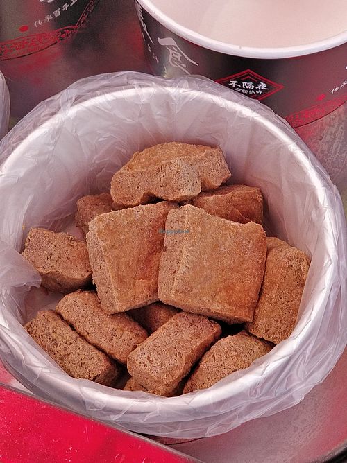 White smelly tofu at Man Kou Xiang Stinky Tofu 满口香素食臭豆腐 in West Singapore