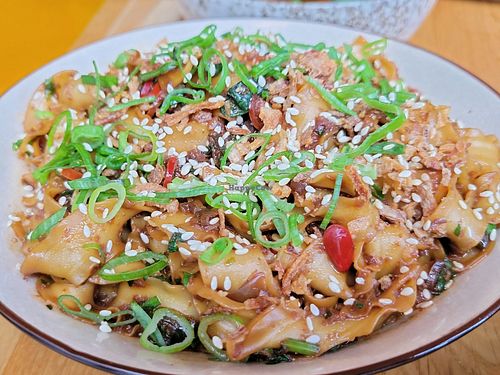 Knife cut noodles at alter in East London