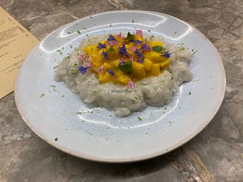 Mango sticky rice at alter in East London