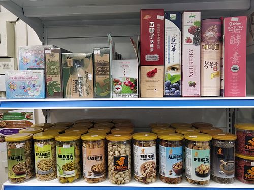 Enzymes and assorted nuts at Ixora Vegetarian Organic 依索啦 in Central Singapore