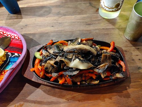 Mushroom fajitas at El Burro Cantina in Tamborine Mountain