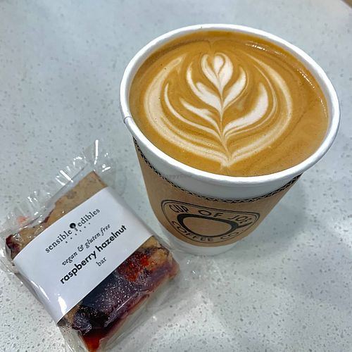 coffee and treat at Cup of Joe Coffee Company in Brooklyn