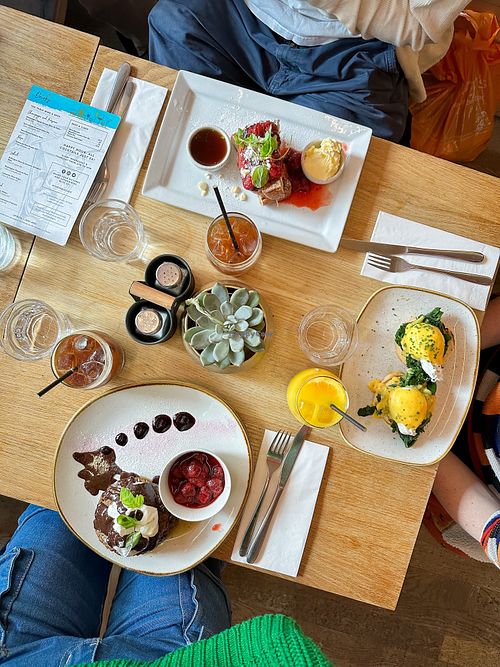 pumpkin pancakes (ve) bottom left at The Table Café in South East London