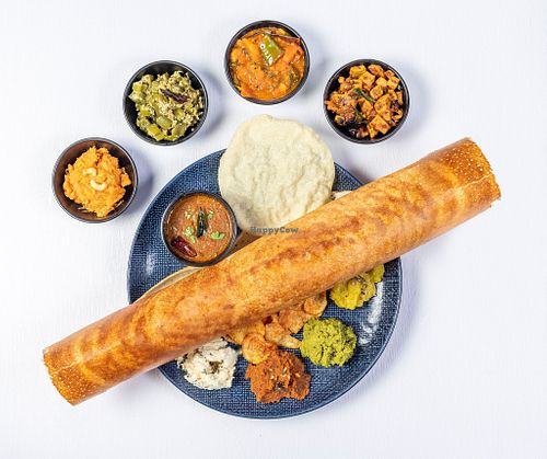 dosa and veggie plate at Fennel by Komala Vilas in Central Singapore