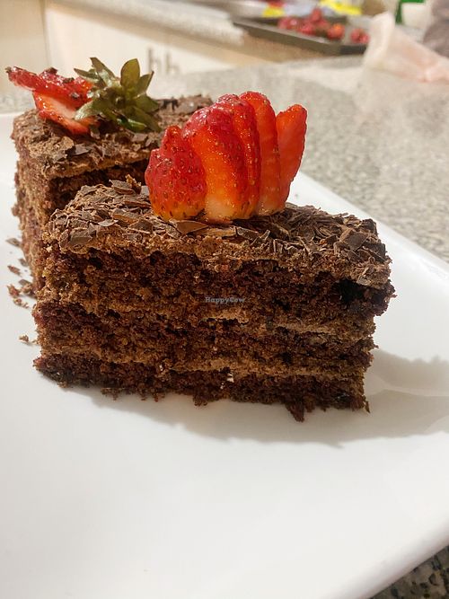 Chocolate cake at Chunky Monkey in Queretaro