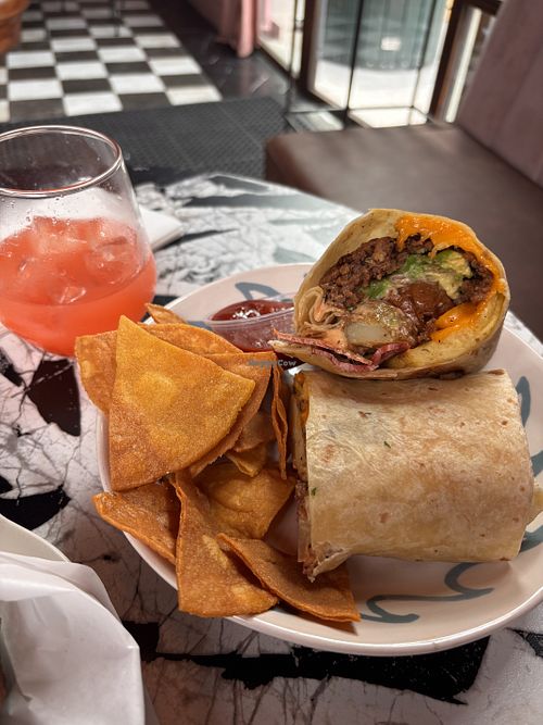 New breakfast burrito  at Just What I Kneaded in Los Angeles