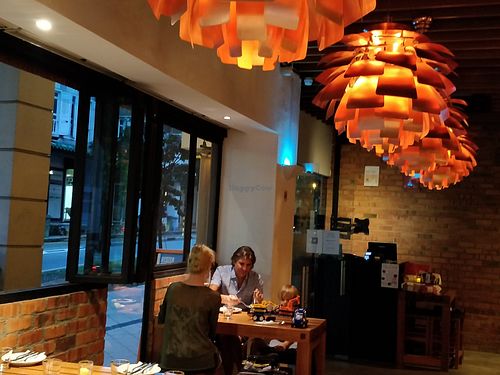 Restaurant interior at Trattoria Pizzeria Logic in Central Singapore
