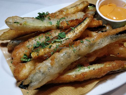 Fritto Zucchini
Beer Battered Zucchini Sticks, So delicious and well-fried with a soft interior and crispy batter. at Trattoria Pizzeria Logic in Central Singapore