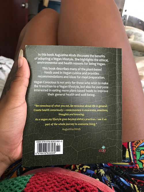 Her new book!!! at Vegan Cottage in Bridgetown