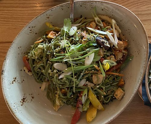 Kale Noodle Stir Fry at Milestones in Abbotsford